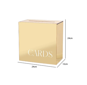 New Design Personalized Acrylic Wish <b>Card</b> <b>Box</b> for Precious Wedding Moments for Wedding Party - Product Image 1