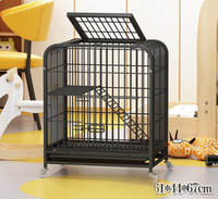 Cage pour chat à 3 niveaux, boîte de jeu, caisse, chenil, parc pour chat, 3 étagères de perchoir réglables, 1 étagère, fixation de lit pour chat et roulettes