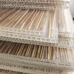 Panneau de toiture en <span class=keywords><strong>polycarbonate</strong></span> PC à double paroi de 10 mm, motif bambou, durable, moderne, pour l'extérieur, pour hôtels et parcs - Product Image 4