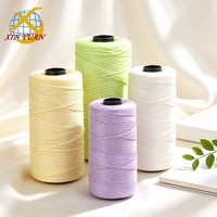 Ruban plat en coton mercerisé et lin, fil de soie glacée, matériau de tricot manuel DIY pour chapeau d'été, coussin, sac à main, artisanat fait main