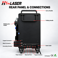 Machine de soudage laser portative refroidie par réfrigérant 1500W 2000W 3000W, soudeuse laser à fibre portable pour acier inoxydable et acier au carbone