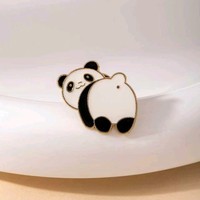 Broches en émail de panda de dessin animé mignon, badges de revers d'animaux chinois, broches de panda amusantes, épingles en émail souple pour la décoration de vêtements, collection et cadeau