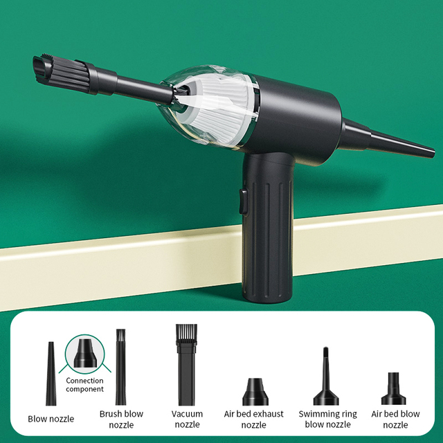 OGMAPLE 90000RPM Air Duster Blower Electric Mini Vacuum Cleaner Brushless Motors 3 Speeds Rechargeable 7500mAh Battery 120000Pa
