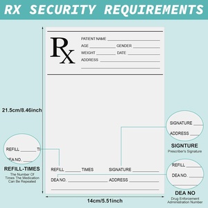 Bloc de Prescripciones para Médico y Farmacéutico, Bloc de Notas Rx, Papel de Prescripción Médica por Bloc, Notas para Farmacéuticos, Regalo para Oficina - Product Image 4