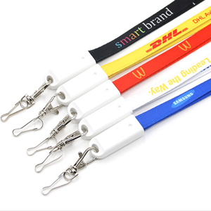 สายชาร์จ USB C แบบ 3 in 1 สำหรับโทรศัพท์มือถือ พาวเวอร์แบงค์ และใช้ในรถยนต์ สายไนลอนแบบ Type-C/Micro USB พร้อมสายคล้องคอแบบมีไม้บรรทัด - Product Image 4