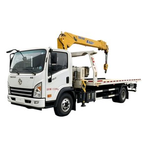 Best Selling 4x2 <b>Flatbed</b> Wrecker with 5 Ton Boom Arm Crane Recovery <b>Truck</b> for Sale - Product Image 1