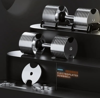 Kit d'Haltères à Poids Réglables Nouveau Design pour Fitness Musculation Poids Libres par Incréments de 4 kg
