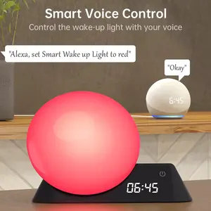 Prix spécial pour la première pièce de lampe de réveil intelligente RGB couleur changeante atmosphère lampe de chevet Led veilleuse - Product Image 5