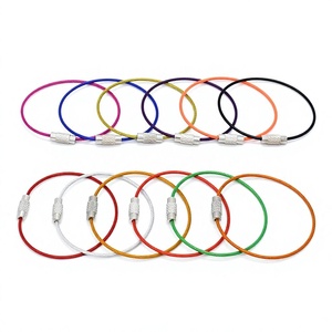 YIWANG fábrica Color Acero inoxidable Cable de alambre llaveros cuerda llavero - Product Image 1