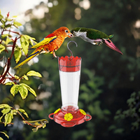 Mangeoire à colibris 14oz en plastique transparent, abreuvoir suspendu pour oiseaux, jardin extérieur, vente en gros, personnalisable