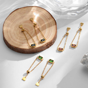 แหวนโซ่ปรับขนาดได้สำหรับผู้หญิง ทำจากสแตนเลสสตีล 316L ชุบทอง 14k 18k ประดับเพชรซิร์คอนอย่างดี ไม่หมองคล้ำ ผลิตตามสั่งจำนวนมาก - Product Image 2