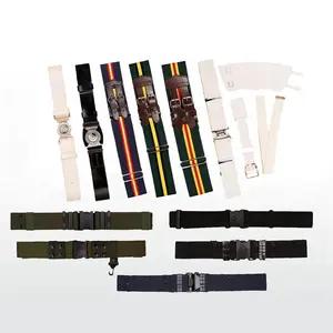 YiWu कस्टम आपूर्तिकर्ता मलेशिया कपास वेब स्थिर पु चमड़े की बेल्ट - Product Image 1