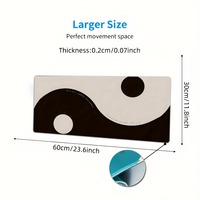 Diagramme Yin-Yang Simple Cool Élégant PC Gaming Tapis De Souris Gamer Tapis Teclado Tapis De Tapis Ergonomique Ordinateur Portable Tapis De Bureau 900X400