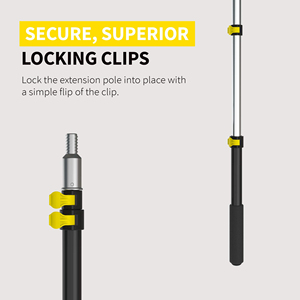 Pólo de extensão telescópica quente de fábrica Pólo de extensão multiuso EZ-Lock Mecanismo de alumínio leve Pólo roscado - Product Image 2