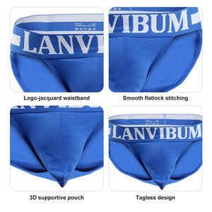 Sous-vêtements pour hommes, caleçons en coton et élasthanne, design sexy, confortables, respirants, logo personnalisé, caleçons doux - Product Image 2