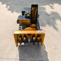 Souffleuse à neige robotisée à chenilles robuste, à essence, télécommandée, équipement industriel de déneigement pour travaux extérieurs