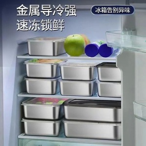 Boîte de conservation alimentaire carrée en acier inoxydable avec couvercle en plastique pour la préparation des repas et l'utilisation en cuisine, de 13x11x5cm à 42x33x5cm - Product Image 5