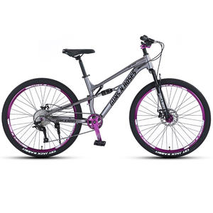 Vélo <span class=keywords><strong>de</strong></span> montagne <span class=keywords><strong>VTT</strong></span> 10 vitesses en aluminium 26 pouces avec double suspension et freins à disque hydrauliques, amortisseur double épaule pour descente - Product Image 3