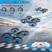 DWI Mini RC Drone avec lumière LED Quadcopter avec vol stationnaire automatique et mode sans tête UFO Spin Flight et 360 ° Roll Airplane Toy