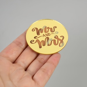 ท็อปเปอร์อะคริลิคสำหรับคัพเค้ก รูปคู่บ่าวสาว ลายฮันนี่แอนด์สวีทเนส สีทอง สีโรสโกลด์ สีเงิน สำหรับตกแต่งงานแต่งงาน งานหมั้น และงานปาร์ตี้ - Product Image 4