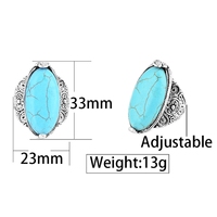 Bague Vintage bohème en alliage d'argent pour femme, anneau de pierres précieuses ovales, anneau de fête, nœud de Joint, Vintage, bohème, offre spéciale