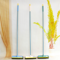 Brosse à récurer les sols manche en métal poils rigides lame en caoutchouc épurateur salle de bain cuisine mur pont lavage pousser brosse de nettoyage