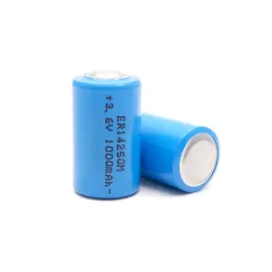 Non rechargeable 3.6v er14250m 1000mah primary lithium battery