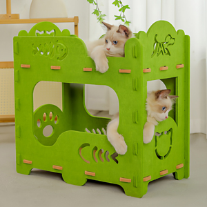 Maisonnette pour chat en feutre double couche, détachable, empilable, pour l'intérieur <span class=keywords><strong>et</strong></span> l'extérieur, grande cachette <span class=keywords><strong>et</strong></span> espace <span class=keywords><strong>de</strong></span> jeu pour chaton - Product Image 1