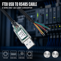 Câble série USB vers RS485 FTDI, 1,8 m, 6 fils, adaptateur convertisseur UART pour systèmes d'automatisation industrielle PLC