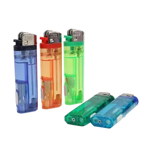 Custom Portable Led Lighters long lasting cigarette Lighters wholesale Filling gas flint lighter