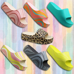 Luxe confortable EVA sabot bout ouvert hauteur augmentant plage pantoufle piscine toboggan pour femmes femmes plate-forme sandales - Product Image 4