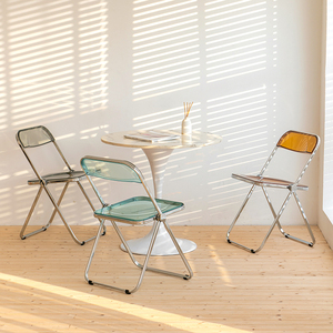 Silla plegable de acrílico transparente Bodas Fiestas Hoteles Comedor Eventos-Decorativo Acero inoxidable Hierro Resina Plástico - Product Image 5