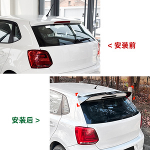 Volkswagen Rear Spoiler Piano Black Carbon Fiber Texture ABS Trunk Wing For Polo MK5 6R 6C 2009-2017 - Product Image 4