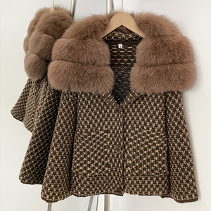 <span class=keywords><strong>Manteau</strong></span> en fourrure <span class=keywords><strong>de</strong></span> renard véritable naturelle <span class=keywords><strong>de</strong></span> qualité supérieure OFTBUY pour femmes, veste en cuir tricotée <span class=keywords><strong>de</strong></span> haute qualité, coupe-vent, col amovible, élégant - Product Image 6
