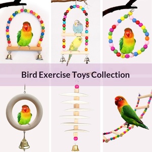 لعبة ببغاء: سلم، أرجوحة، حامل طيور، مجثم حلقي معلق، لعبة مضغ، مستلزمات الحيوانات الأليفة، موديل - Product Image 2