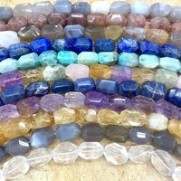 Perles de pierre naturelle en cristal de quartz Lulutong, tube faceté exagéré de 15*20 mm, perles de pierre en forme de seau pour la fabrication de bijoux DIY