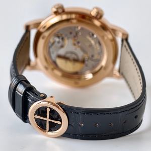 Reloj Mecánico de Lujo de la Mejor Calidad, 44 mm, Fábrica PPF, Movimiento ETA 240, Serie 6102, Oro Rosa, Noche Estrellada, Fase Lunar - Product Image 5