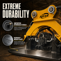 Compacteur de sol vibrant hydraulique efficace pour excavatrice de 30-40 tonnes, idéal pour la maintenance des fondations et des routes