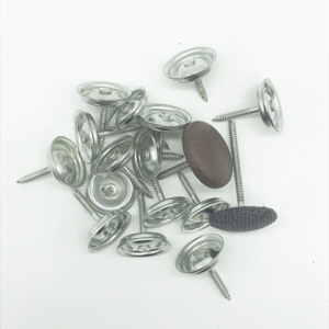 Bọc Các Kích Cỡ Khác Nhau Flat Back Shank Trở Lại Tự Nhôm Bìa Nail Dưới Nút - Product Image 3