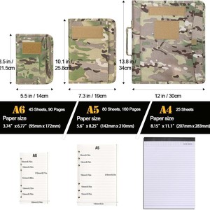 Tactical Notebook Case A5 Oxford Cloth Camouflage Outdoor Sports Protective Cover Unisex Summer 2024 - Product Image 3