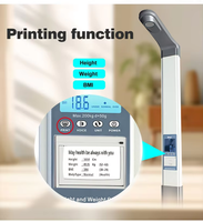 Tinggi dan skala berat ultrasonik Digital dengan Pengukuran lemak dan Printer termal