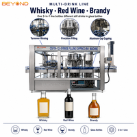 Machine de remplissage automatique de bouteilles de vin 4000BPH 500ml, remplisseuse et capsuleuse de bouteilles en verre pour vin, champagne et spiritueux