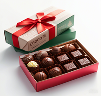 Boîte en papier pour chocolat Bestyle avec insert en plastique alimentaire, logo personnalisé de luxe et estampage à chaud