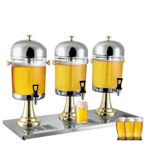 Dispensador de Jugos Fríos Comercial de Acero Inoxidable con Grifo de Madera para Bebidas - Product Image 3