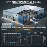 Nave Industrial Prefabricada de Acero Estructural con Tratamiento de Superficie Galvanizado, Vida Útil de 20-50 Años para Industria Pesada
