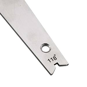 118 डिग्री मोड़ ड्रिल बिट्स कोण गेज ग्राइंडिंग सेंटर गेज शार्टिंग उपकरण स्टेनलेस स्टील कॉर्नर अग्रिम माप उपकरण - Product Image 4