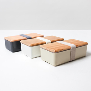 2022 New Design Bandage Lunch Boxs With Bamboo Lid Bpa Free Plastic Bento Box Bamboo