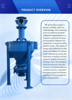 Pompa Busa Vertikal Seri AF Anti Air Lock untuk Transfer Slurry Busa, Penggunaan Pengolahan Mineral