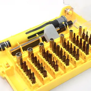 Set di riparazione per kit di cacciaviti magnetici portatili 45 IN 1 all'ingrosso con barra di prolunga per pinzette per PC portatile
