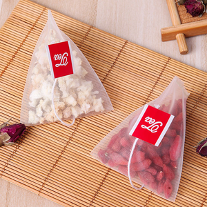 Sacchetti a piramide triangolare in nylon usa e getta 2026 per alimenti, con cordino e etichetta, termosaldabili, per erbe e tè sfuso - Product Image 6